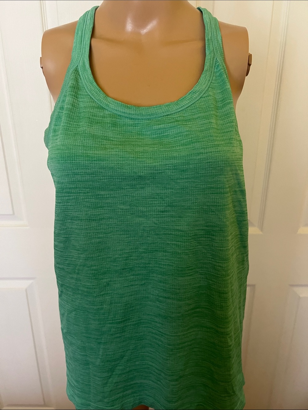 Active Green Ombre Racerback Tank Top Lg